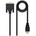 DVI A - HDMI, 3m, Negro