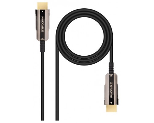 CABLE HDMI V2.0 AOC 4K@60HZ 18Gbps NEGRO 10M NANOCABLE (Espera 4 dias)