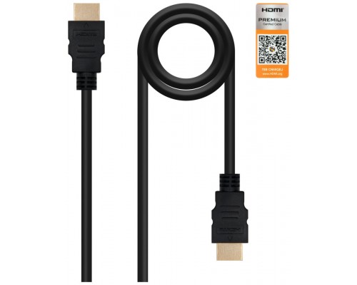 CABLE HDMI V2.0 4K@60Hz 18Gbps, A/M-A/M, NEGRO, 3.0 M