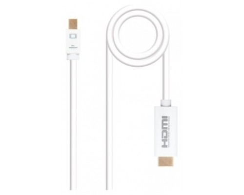 Mini DP - HDMI, M-M, 5 m, Blanco