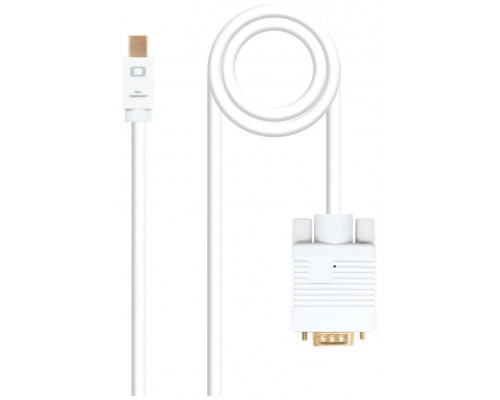 Mini DP - VGA, M-M, 2 m, Blanco