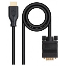 NANOCABLE CABLE CONVERSOR VGA/M A HDMI/M, NEGRO, 1,8M-SX5 NANOCABLE CABLE CONVERSOR VGA/M A HDMI/M, NEGRO, 1,8M