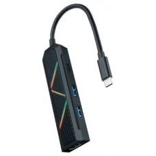 Hub USB-C 4 en 1, Conversor USB-C a 2xUSB-A, USB-C PD,