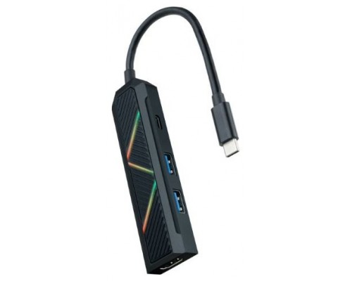 Hub USB-C 4 en 1, Conversor USB-C a 2xUSB-A, USB-C PD,
