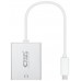 USB-C - VGA, M-F, 10 cm, Plata