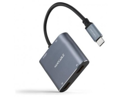 CONVERSOR USB-C A 2xHDMI/H-USB-A2.0/H-USB-C PD/H