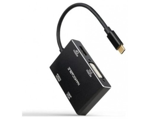 CONVERSOR USB-C HDMI/H-DVI/H-DP/H-VGA/H 10CM NEGRO