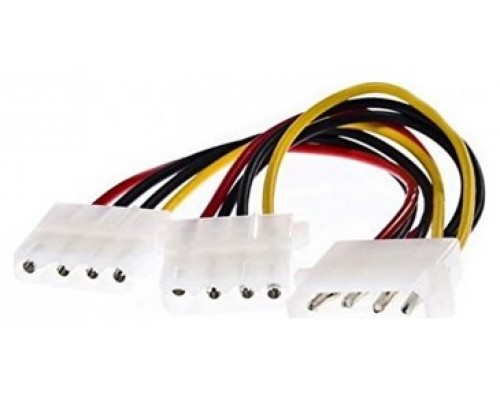 4-pin Molex - 2 x 4-pin Molex, M/F, 0.2 m