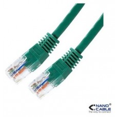 RJ-45, Cat5e, UTP, AWG 24, Verde, 0.5m
