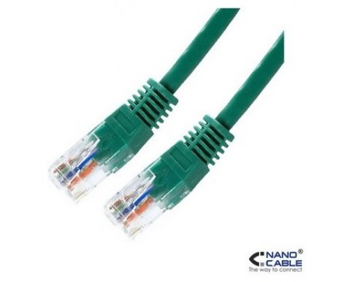 RJ-45, Cat5e, UTP, AWG 24, Verde, 0.5m