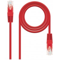 Cable Red Latiguillo RJ45 CAT.6 UTP AWG24, Rojo, 30 cm