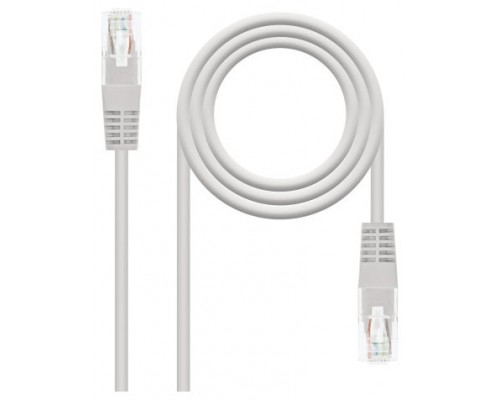 Cable de red latiguillo RJ45 Cat.6 UTP AWG24, Gris,