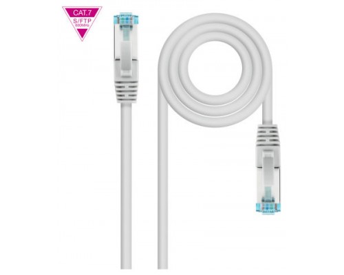 CABLE DE RED LATIGUILLO 600MHZ LSZH SFTP PIMF CAT7 AWG26 10 M GRIS NANOCABLE (Espera 4 dias)