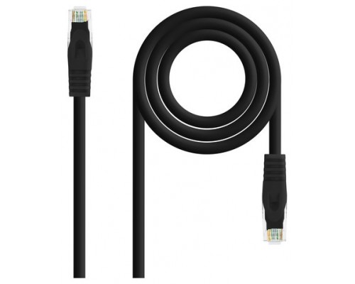 Nanocable Cable de red latiguillo RJ45 LSZH Cat.6A UTP AWG24, Negro, 0.5m (Espera 4 dias)