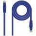 Cat6A, RJ-45, UTP, LSZH, AWG 24, 0.5 m, Azul