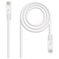 CABLE RED LATIGUILLO RJ45 CAT.6A LSZH UTP AWG24, 0.30M BLANCO NANOCABLE (Espera 4 dias)