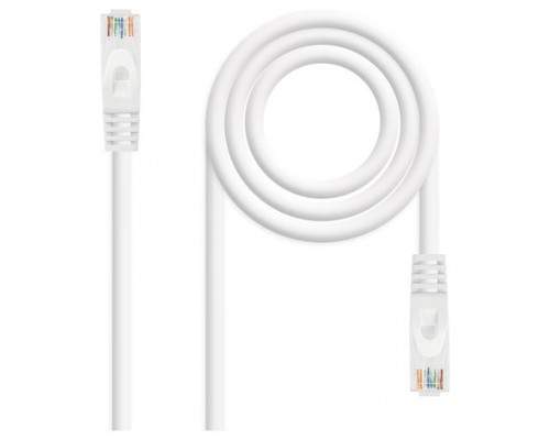 CABLE DE RED LATIGUILLO RJ45 UTP CAT6A AWG24 0.5 M BLANCO NANOCABLE (Espera 4 dias)