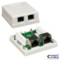 Nanocable - Roseta de superficie RJ45 CAT.6 UTP 1 toma