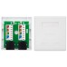 2 x RJ-45, Cat6, Blanco