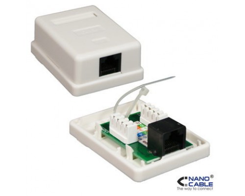 1 x RJ-45, Cat6, Blanco
