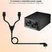 Cable de Alimentacion CEE7/M a 2xC13/H, Negro, 1.8 m