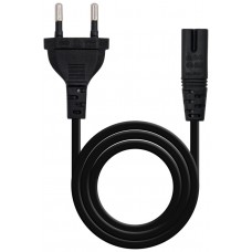 CEE 7/16 / C7, AWG 18, 1500W, 1.5m, Negro