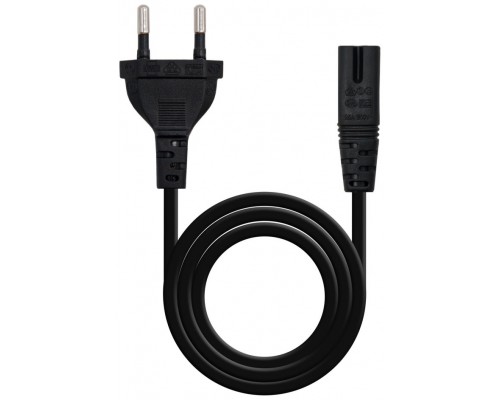 CEE 7/16 / C7, AWG 18, 1500W, 1.5m, Negro