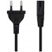 CEE 7/16 / C7, AWG 18, 1500W, 1.5m, Negro
