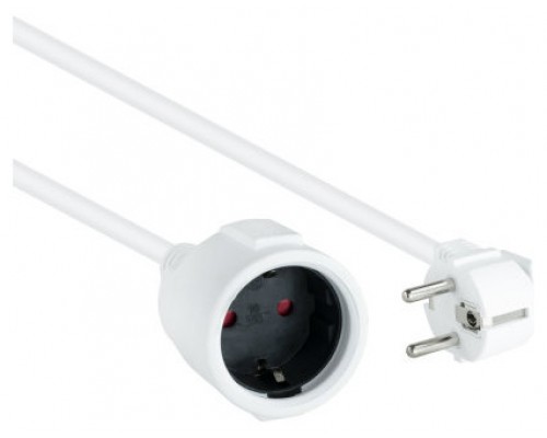 Cable de Alimentacion Alargador, Blanco, 5 m