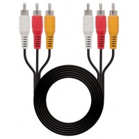 NANOCABLE CABLE AUDIO VIDEO, 3XRCA/M-3XRCA/M, 30 M (10.24.0830) (Espera 4 dias)
