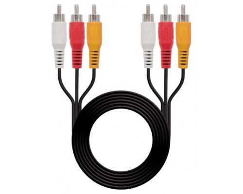 NANOCABLE CABLE AUDIO VIDEO, 3XRCA/M-3XRCA/M, 30 M (10.24.0830) (Espera 4 dias)