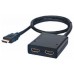 HDMI V1.3, 1 x 2, 0.5 m, Negro