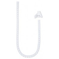 ORGANIZADOR DE CABLES FLEXIBLE 25MM 1 M BLANCO