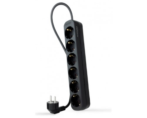 Regleta de Enchufes con 6 Tomas, 1.4 m, Negro