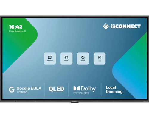 I3 CONNECT ASPEN4 - IFP DISPLAY 98" ANDROID 15 - EDLA - 8 GB RAM – 128 GB QLED (LED DE PUNTOS CUÁNTICOS) LED DIRECTO / 3840 X 2160 PIXELS - 4K UHD / 500CD/M2 / < 8 MS / AUDIO: 2X20V + SUBWOFER 1X40W / NO INCLUYE SOPORTE (10010824)-SX335 I3 CONNECT ASPEN4 - IFP DISPLAY 98" ANDROID 15 - EDLA - 8 GB RAM – 128 GB QLED (LED DE PUNTOS CUÁNTICOS) LED DIRECTO / 3840 X 2160 PIXELS - 4K UHD / 500CD/M2 / < 8 MS / AUDIO: 2X20V + SUBWOFER 1X40W / NO INCLUYE SOPORTE (10010824)