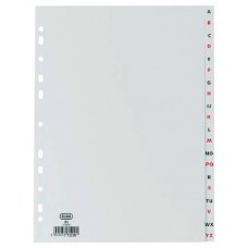 ÍNDICES ALFABÉTICOS PLÁSTICO A4 A-Z 20 POSICIONES COLOR GRIS ELBA 100204725 (Espera 4 dias)