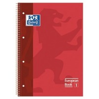 CUADERNO EUROPEANBOOK 1 TAPA EXTRADURA A4+ 80 HOJAS 5X5 COLOR ROJO OXFORD 100430198 (MIN5) (Espera 4 dias)