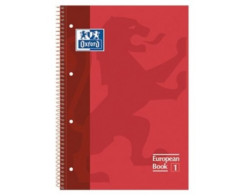 CUADERNO EUROPEANBOOK 1 TAPA EXTRADURA A4+ 80 HOJAS 5X5 COLOR ROJO OXFORD 100430198 (MIN5) (Espera 4 dias)