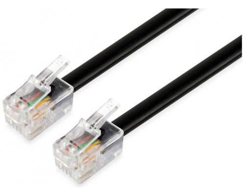 CABLE TELEFONICO PLANO EQUIP RJ11 4P4C AWG28 3M COLOR