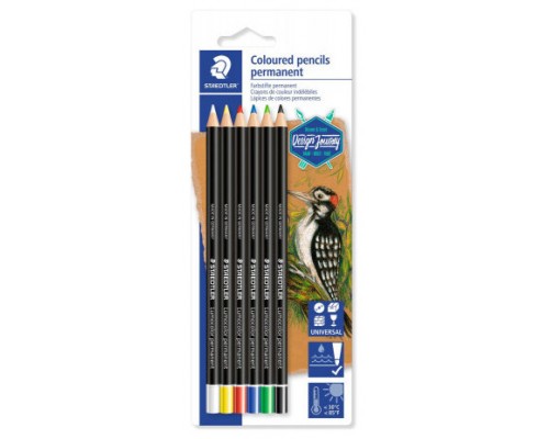 BLÍSTER CON 6 LÁPICES, UNO DE CADA COLOR (BLANCO, AMARILLO, ROJO, AZUL, VERDE Y NEGRO) STAEDTLER 10820BK6-C (Espera 4 dias)