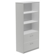ARMARIO ALTO CARPETERO 195X90X45 ESTRUCTURA ALUMINIO/FRONTALES GRIS ROCADA 1102AN02V24 (Espera 4 dias)