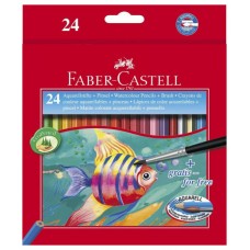 ESTUCHE 24 LÁPICES ESCOLARES ACUARELABLES HT-120224 FABER CASTELL 114425 (Espera 4 dias)