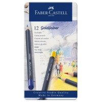 ESTUCHE DE METAL CON 12 LÁPICES DE COLORES GOLDFABER. FABER CASTELL 114712 (Espera 4 dias)