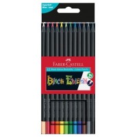 ESTUCHE 12 LÁPICES DE COLORES BLACK EDITION. FABER CASTELL 116412 (Espera 4 dias)