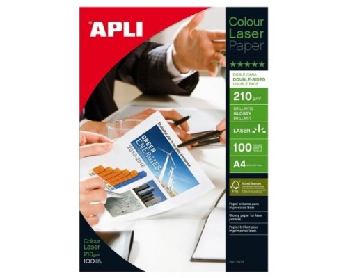 PAQUETE 100 HOJAS PAPEL FOTO GLOSS 210G. A4 APLI 11833 (Espera 4 dias)