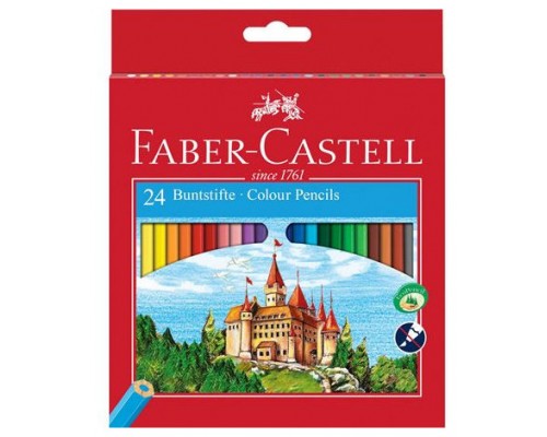 ESTUCHE 24 LAPICES COLORES HEXAGONALES HT FABER CASTELL 120124 (Espera 4 dias)