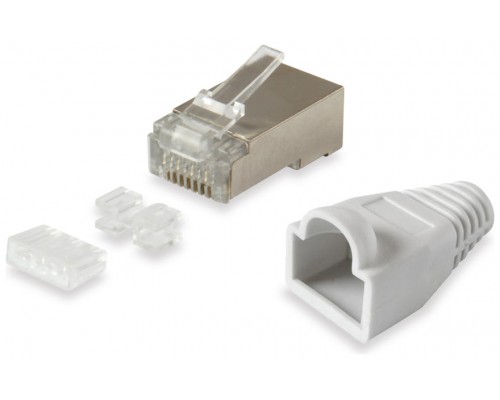 KIT 100 CONECTORES RJ45 EQUIP CATEGORIA 6 FTP CON GUIA