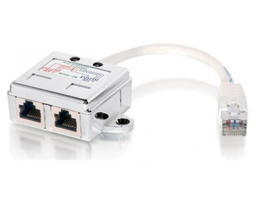 ADAPTADOR RJ45 CAT5e 1 MACHO A 2 HEMBRAS