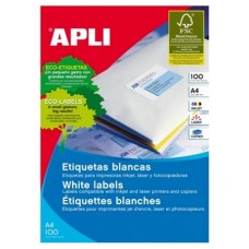 CAJA 100 HOJAS ETIQUETA BLANCA ILC 105X148 1280 APLI (Espera 4 dias)