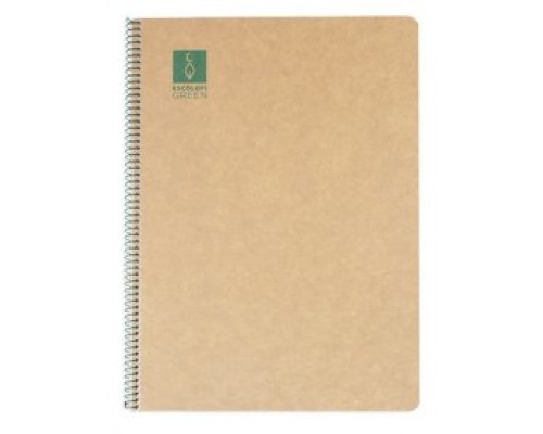 CUADERNO ESPIRAL DIN-A4 RECICLADO FSC 50 HOJAS 80G. HORIZONTAL CON MARGEN.GREEN ESCOLOFI 130200704 (MIN5) (Espera 4 dias)